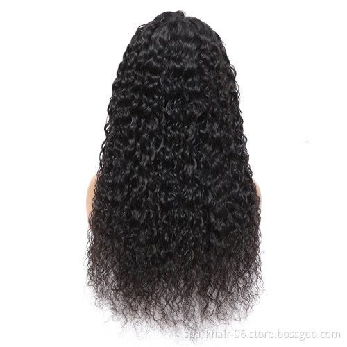 Hot Selling 8~40 inch 150% Density Human Hair wig Lace Front Indian Hair Natural Color Wigs with Kinky Curly Wave